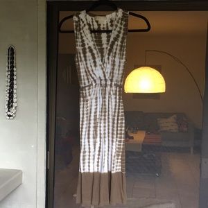 Michael Kors tie dye dress in army green and white